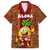 Custom Hawaii Family Matching Short Sleeve Bodycon Dress and Hawaiian Shirt Aloha Funny Pineapple Mix Kakau Hawaiian Tribal LT03 Dad's Shirt - Short Sleeve Red - Polynesian Pride