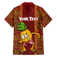 Custom Hawaii Family Matching Summer Maxi Dress and Hawaiian Shirt Aloha Funny Pineapple Mix Kakau Hawaiian Tribal LT03 - Polynesian Pride