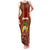 Custom Hawaii Family Matching Tank Maxi Dress and Hawaiian Shirt Aloha Funny Pineapple Mix Kakau Hawaiian Tribal LT03 Mom's Dress Red - Polynesian Pride
