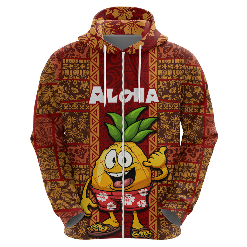 Custom Hawaii Hoodie Aloha Funny Pineapple Mix Kakau Hawaiian Tribal LT03 - Polynesian Pride