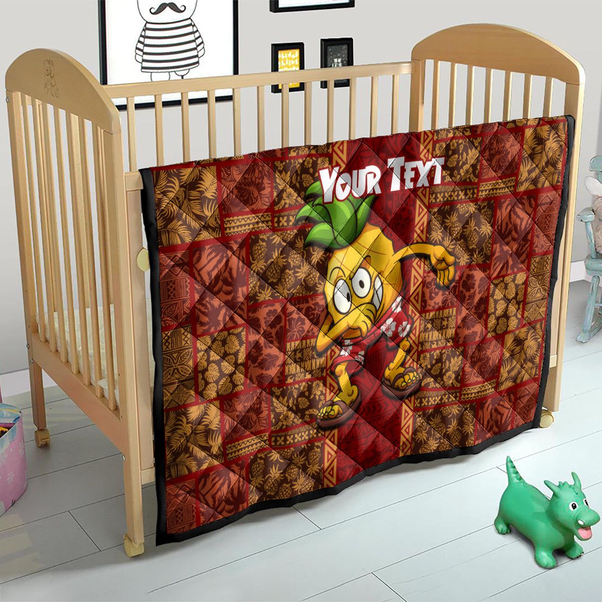 Custom Hawaii Quilt Aloha Funny Pineapple Mix Kakau Hawaiian Tribal LT03 - Polynesian Pride