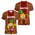 Custom Hawaii Women V Neck T Shirt Aloha Funny Pineapple Mix Kakau Hawaiian Tribal LT03 - Polynesian Pride