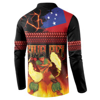 Samoan Siva Afi Button Sweatshirt Tribal Performers of Samoan Fire Knife Dancing LT03 - Polynesian Pride