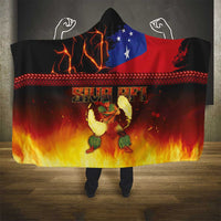 Samoan Siva Afi Hooded Blanket Tribal Performers of Samoan Fire Knife Dancing