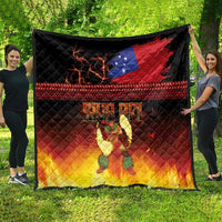 Samoan Siva Afi Quilt Tribal Performers of Samoan Fire Knife Dancing LT03 - Polynesian Pride