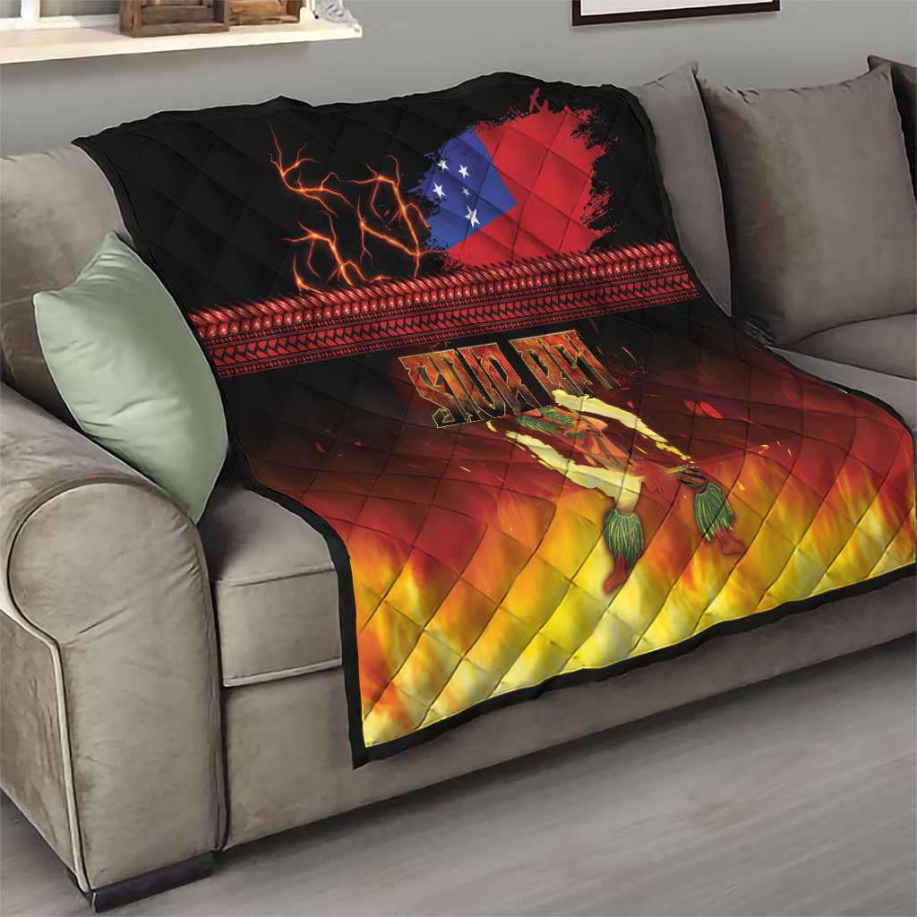 Samoan Siva Afi Quilt Tribal Performers of Samoan Fire Knife Dancing LT03 - Polynesian Pride