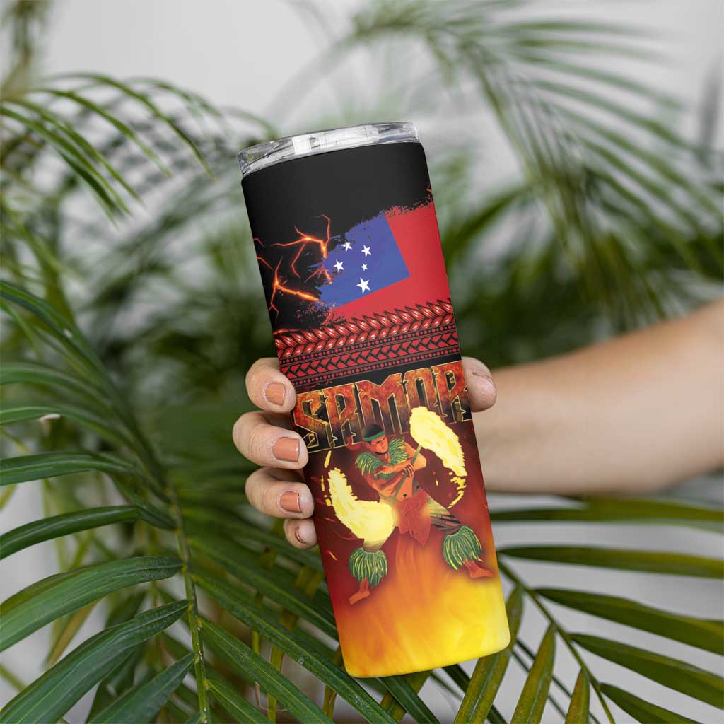 Samoan Siva Afi Skinny Tumbler Tribal Performers of Samoan Fire Knife Dancing