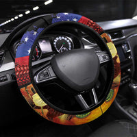 Samoan Siva Afi Steering Wheel Cover Tribal Performers of Samoan Fire Knife Dancing LT03 Universal Fit Black - Polynesian Pride
