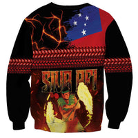Samoan Siva Afi Sweatshirt Tribal Performers of Samoan Fire Knife Dancing LT03 - Polynesian Pride