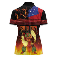 Samoan Siva Afi Women Polo Shirt Tribal Performers of Samoan Fire Knife Dancing