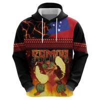 Samoan Siva Afi Zip Hoodie Tribal Performers of Samoan Fire Knife Dancing LT03 - Polynesian Pride