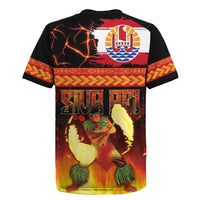 Tahitian Siva Afi Rugby Jersey Tribal Performers of Tahitian Fire Knife Dancing LT03 - Polynesian Pride