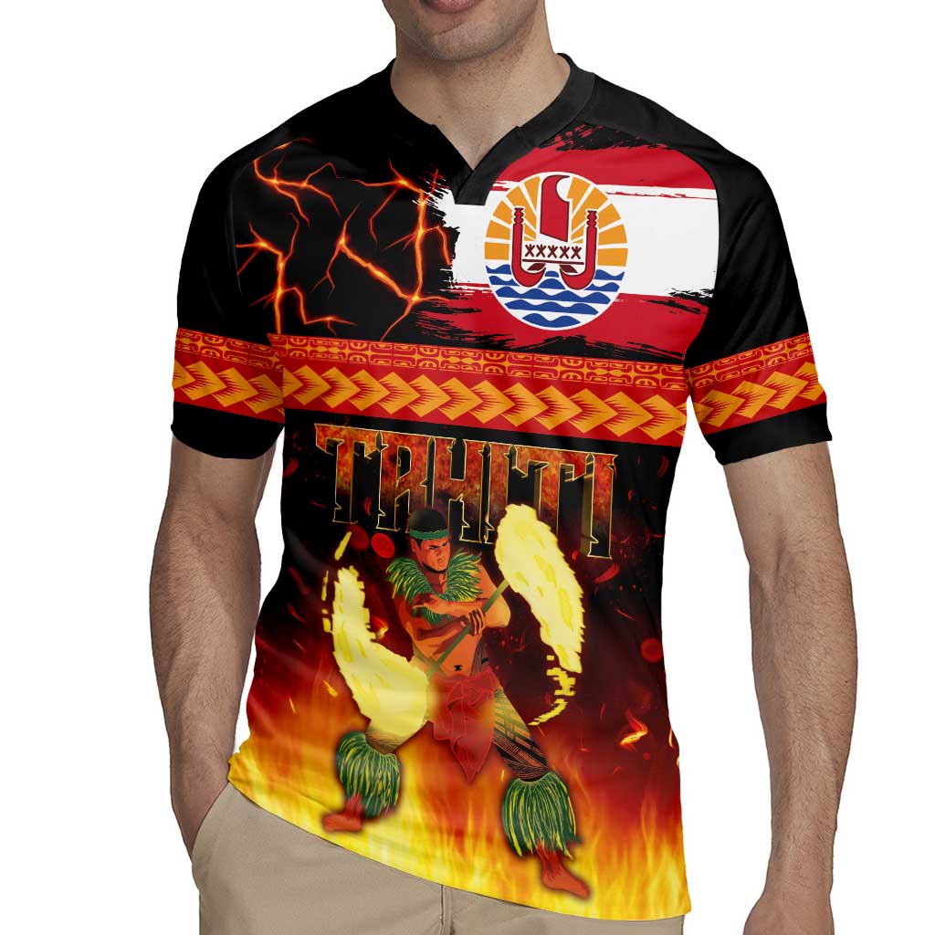 Tahitian Siva Afi Rugby Jersey Tribal Performers of Tahitian Fire Knife Dancing LT03 - Polynesian Pride
