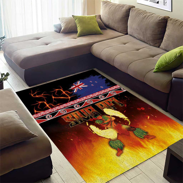 Aotearoa Siva Afi Area Rug Tribal Performers of Aotearoa Fire Knife ...