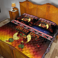Aotearoa Siva Afi Quilt Bed Set Tribal Performers of Aotearoa Fire Knife Dancing