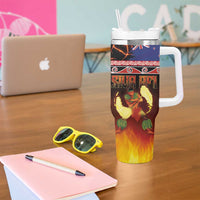 Aotearoa Siva Afi Tumbler With Handle Tribal Performers of Aotearoa Fire Knife Dancing LT03 - Polynesian Pride