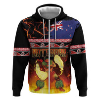 Aotearoa Siva Afi Zip Hoodie Tribal Performers of Aotearoa Fire Knife Dancing LT03 Zip Hoodie Black - Polynesian Pride