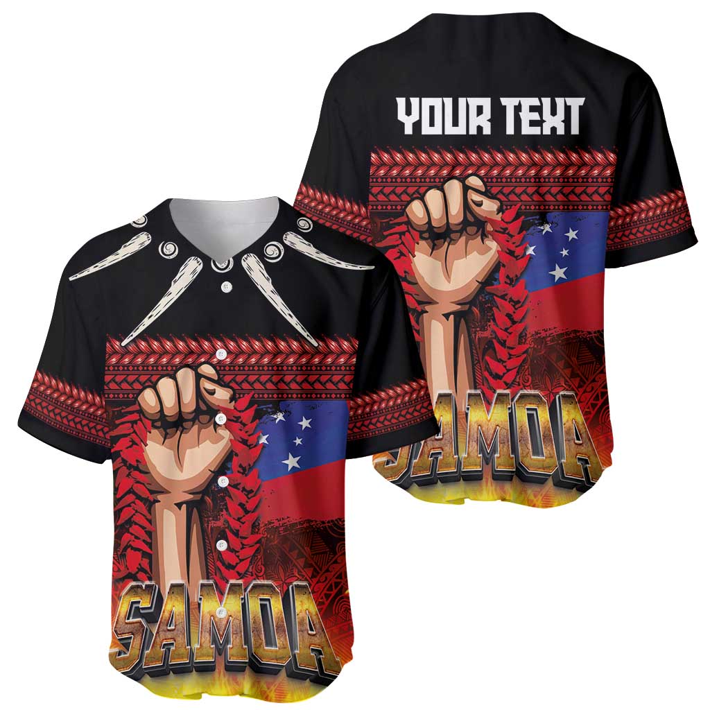 Personalised Samoan Spirit - Samoa Tribal Heritage Baseball Jersey LT03 - Polynesian Pride