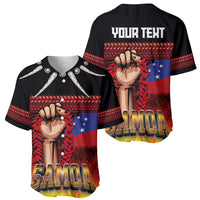 Personalised Samoan Spirit - Samoa Tribal Heritage Baseball Jersey LT03 - Polynesian Pride