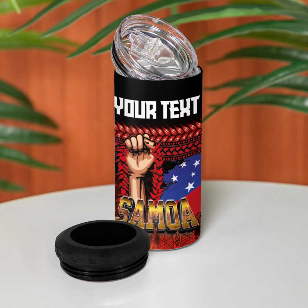 Personalised Samoan Spirit - Samoa Tribal Heritage 4 in 1 Can Cooler Tumbler