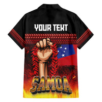 Personalised Samoan Spirit - Samoa Tribal Heritage Family Matching Off The Shoulder Long Sleeve Dress and Hawaiian Shirt