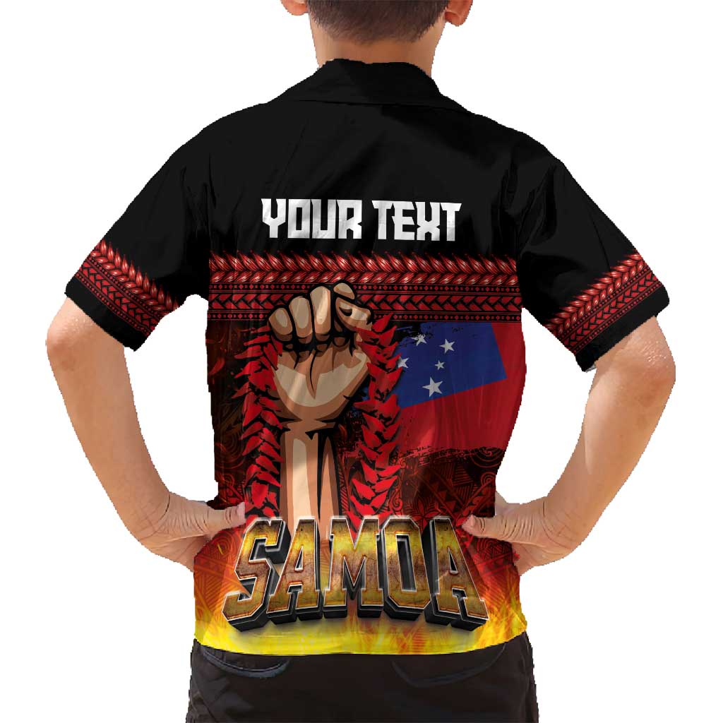 Personalised Samoan Spirit - Samoa Tribal Heritage Family Matching Off Shoulder Short Dress and Hawaiian Shirt