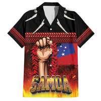 Personalised Samoan Spirit - Samoa Tribal Heritage Family Matching Off Shoulder Short Dress and Hawaiian Shirt