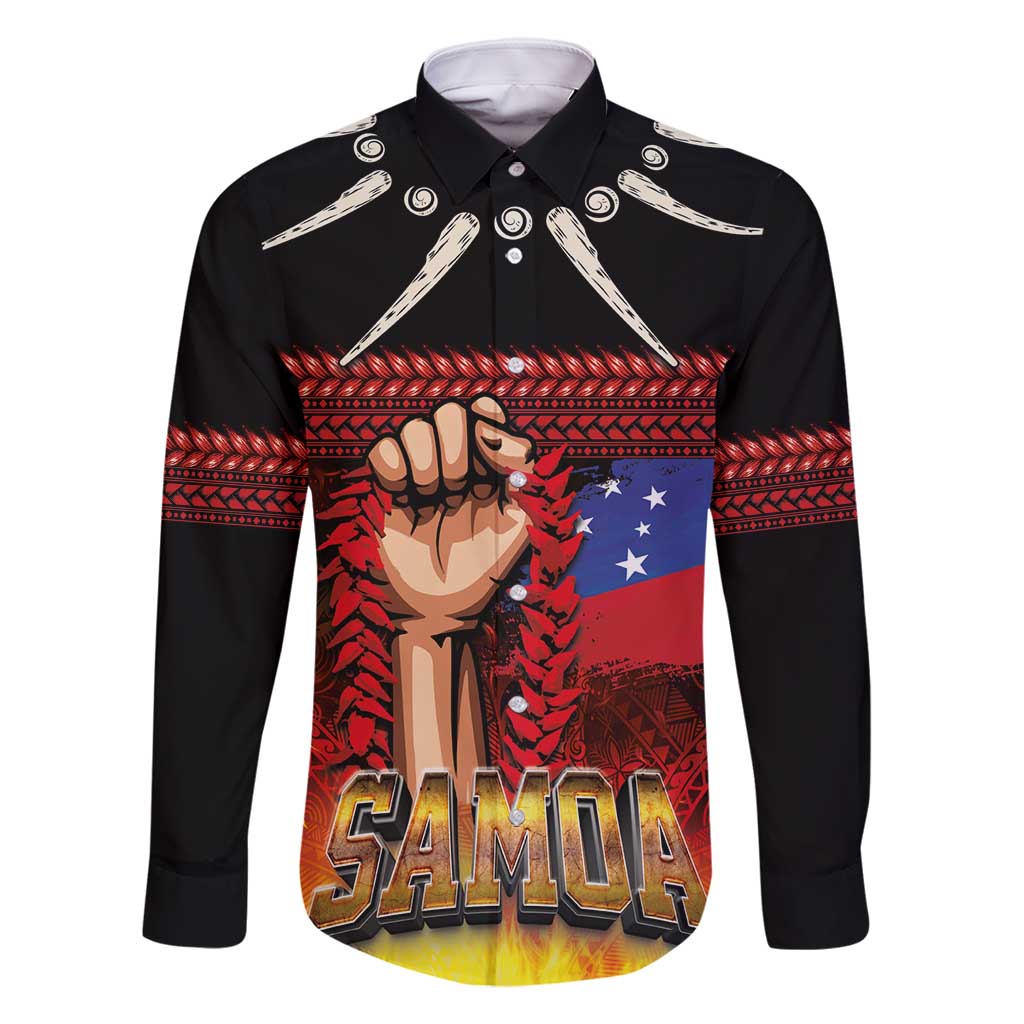 Personalised Samoan Spirit - Samoa Tribal Heritage Family Matching Tank Maxi Dress and Hawaiian Shirt