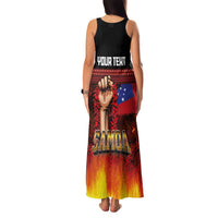 Personalised Samoan Spirit - Samoa Tribal Heritage Family Matching Tank Maxi Dress and Hawaiian Shirt
