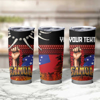 Personalised Samoan Spirit - Samoa Tribal Heritage Tumbler Cup LT03 - Polynesian Pride