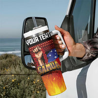 Personalised Samoan Spirit - Samoa Tribal Heritage Tumbler With Handle LT03 - Polynesian Pride