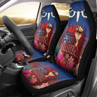 Proud of Samoa Car Seat Cover Ula Nifo with Samoa 685 and Hibiscus Tapa Tribal Pattern LT03 - Polynesian Pride