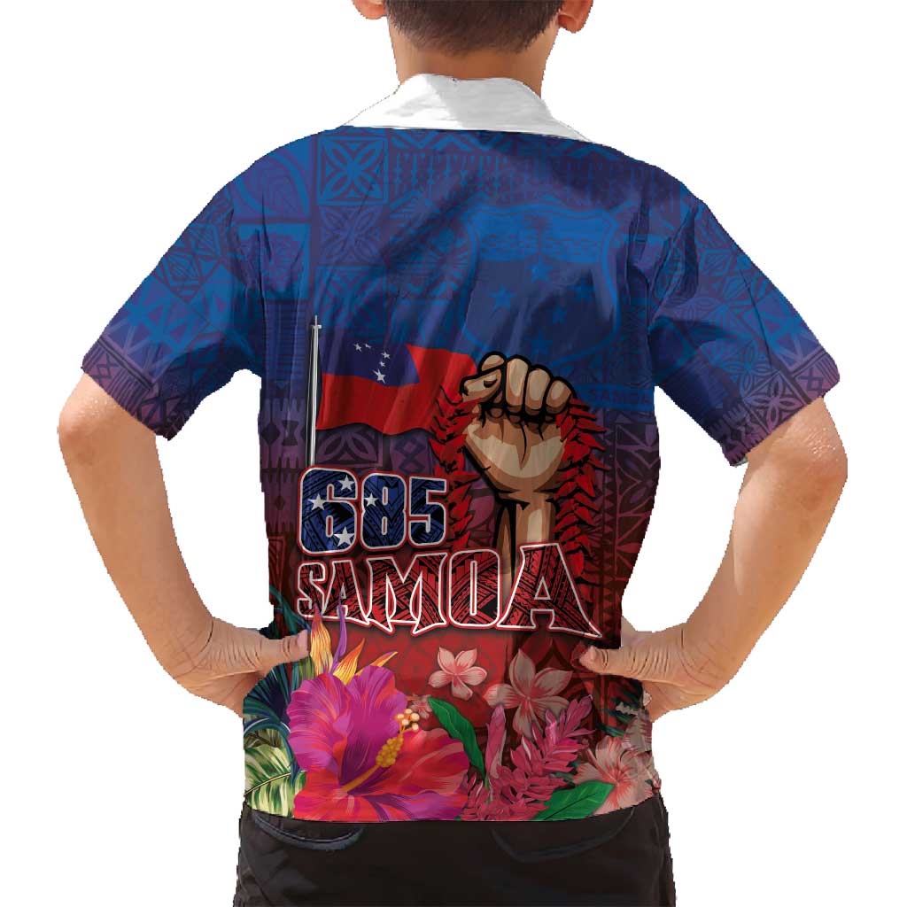 Proud of Samoa Family Matching Off Shoulder Short Dress and Hawaiian Shirt Ula Nifo with Samoa 685 and Hibiscus Tapa Tribal Pattern
