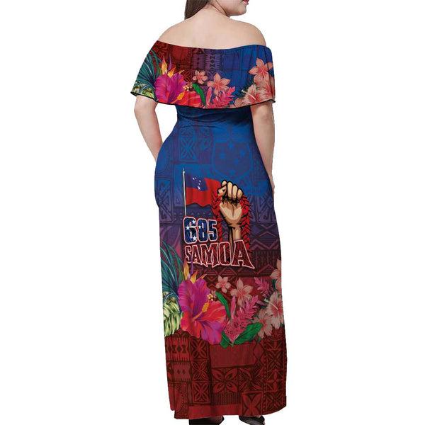 Proud of Samoa Off Shoulder Maxi Dress Ula Nifo with Samoa 685 and ...