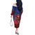 Proud of Samoa Off The Shoulder Long Sleeve Dress Ula Nifo with Samoa 685 and Hibiscus Tapa Tribal Pattern