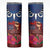 Proud of Samoa 685 Skinny Tumbler Ula Nifo and Hibiscus Tapa Tribal Pattern