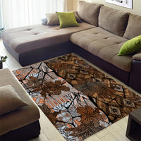 Fiji Masi Tapa Tribal Area Rug Old Hibiscus Vintage Style LT03 - Polynesian Pride