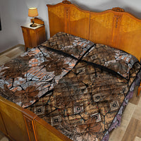 Fiji Masi Tapa Tribal Quilt Bed Set Old Hibiscus Vintage Style LT03 - Polynesian Pride