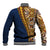 Samoan Siapo Baseball Jacket Tatau Pattern Half Style LT03 - Polynesian Pride