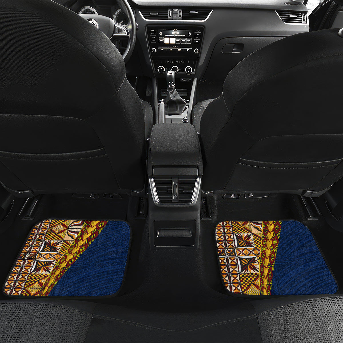 Samoan Siapo Car Mats Tatau Pattern Half Style LT03 - Polynesian Pride