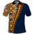 Samoan Siapo Polo Shirt Tatau Pattern Half Style LT03 Yellow - Polynesian Pride