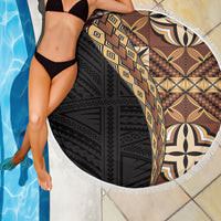 Samoan Siapo Beach Blanket Tatau Pattern Half Style Retro Mode LT03 - Polynesian Pride