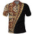 Samoan Siapo Polo Shirt Tatau Pattern Half Style Retro Mode LT03 Brown - Polynesian Pride