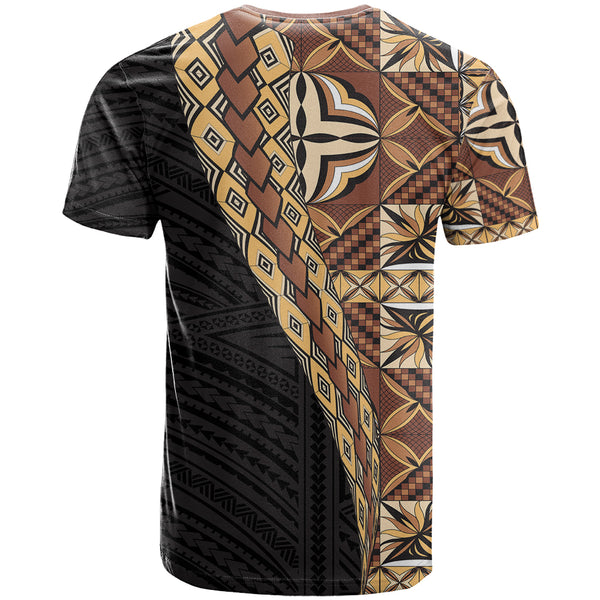 Samoan Siapo T Shirt Tatau Pattern Half Style Retro Mode LT03