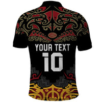 Custom New Zealand Rugby Polo Shirt Black Fern Maori Tribal Pattern LT03 - Polynesian Pride
