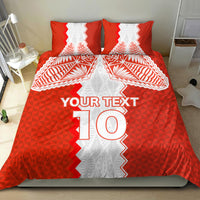 Custom Tonga Rugby Bedding Set Ikale Tahi Ngatu Tribal Pattern