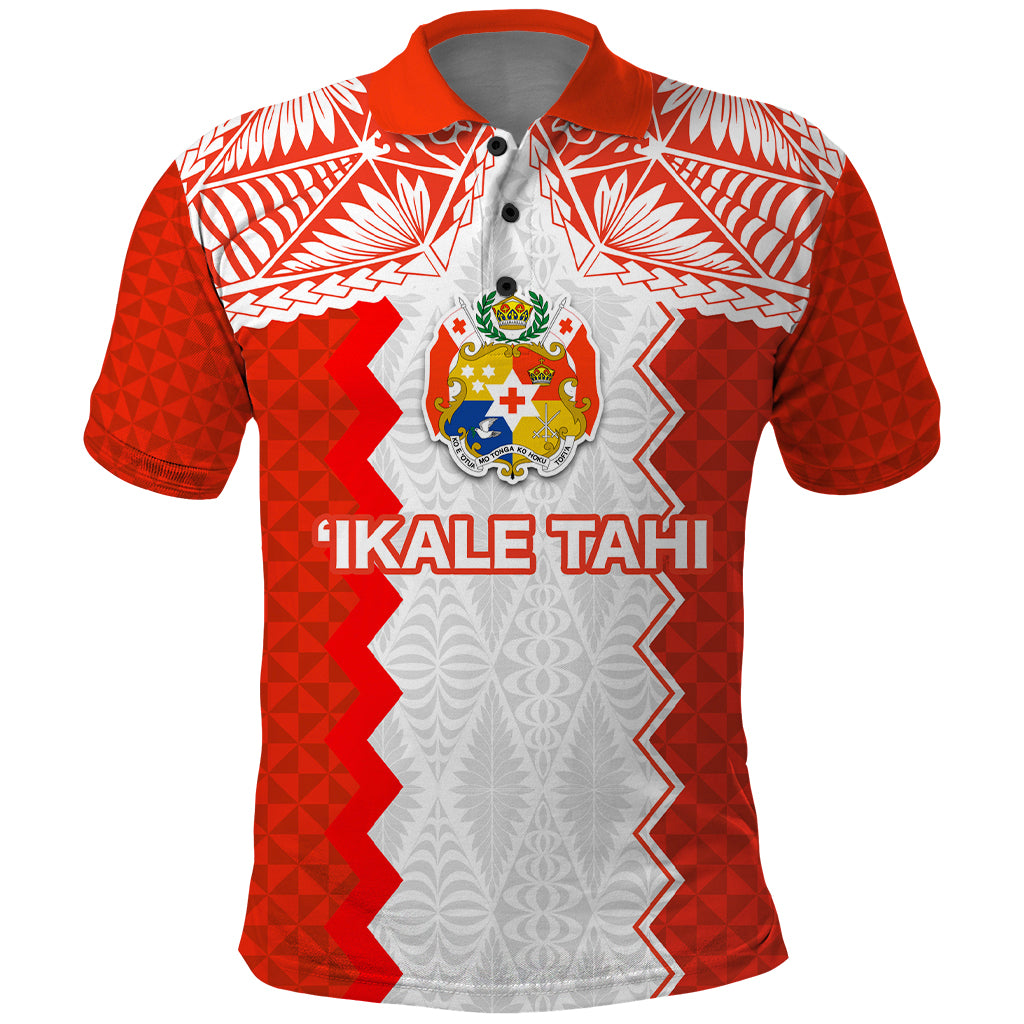 Custom Tonga Rugby Polo Shirt Ikale Tahi Ngatu Tribal Pattern LT03