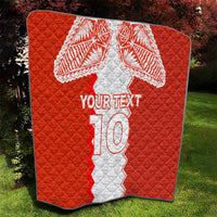 Custom Tonga Rugby Quilt Ikale Tahi Ngatu Tribal Pattern