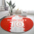 Custom Tonga Rugby Round Carpet Ikale Tahi Ngatu Tribal Pattern