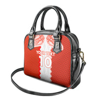 Custom Tonga Rugby Shoulder Handbag Ikale Tahi Ngatu Tribal Pattern
